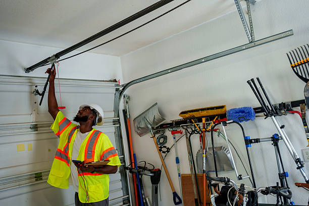 Professional Garage Door Panel Replacement technician working in Rockdale, TX